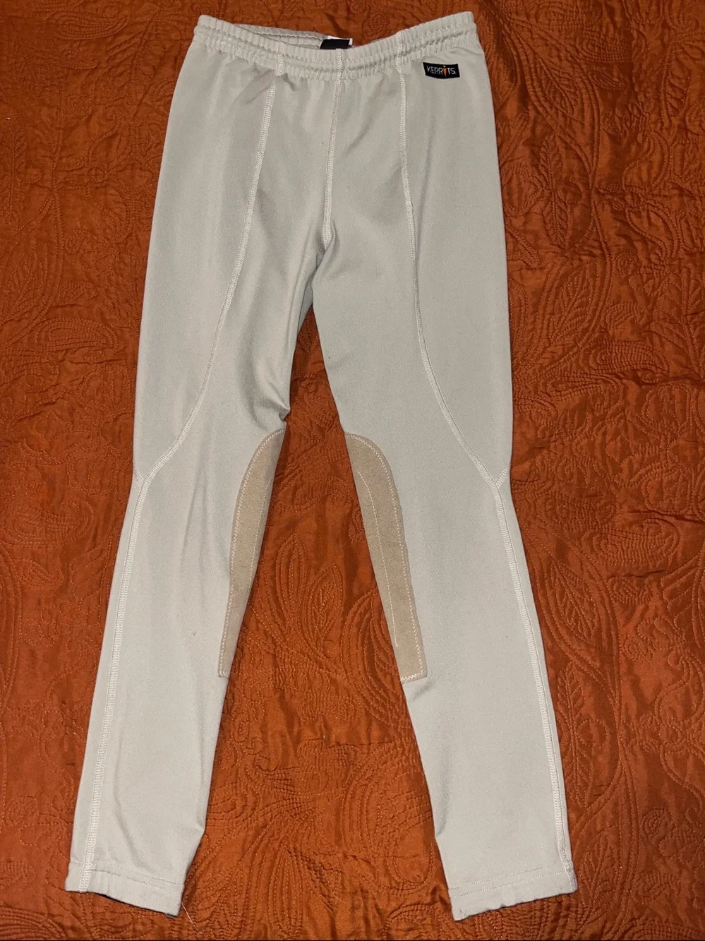 Kerrits Youth Equestrian Riding Pants Knee Patch Sz XL (16/18) Tan